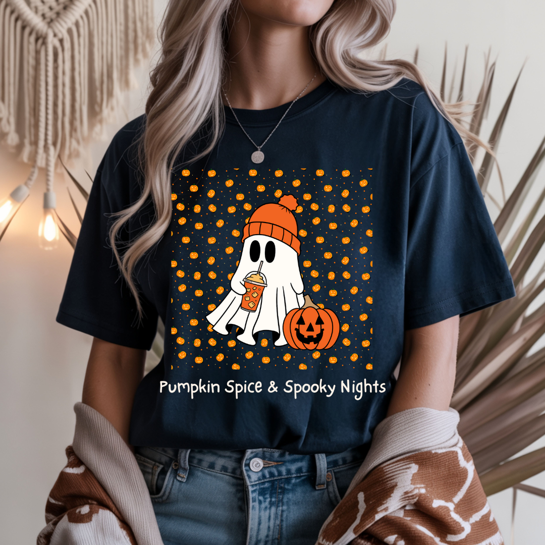 Pumpkin Spice and Spooky Nights Unisex T-Shirt
