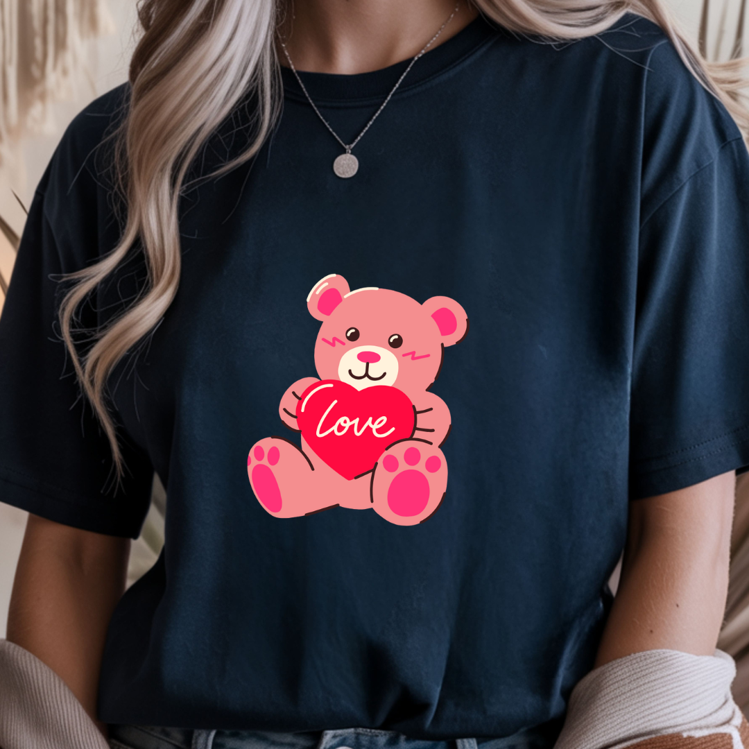 Lovely Bear - Valentines Day Unisex T-Shirt