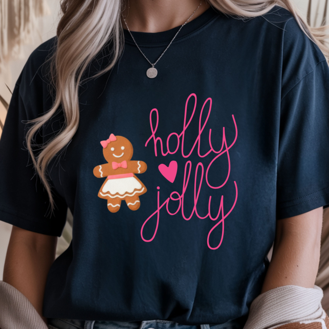 Holly Jolly Christmas Cookie - Winter Unisex T-Shirt