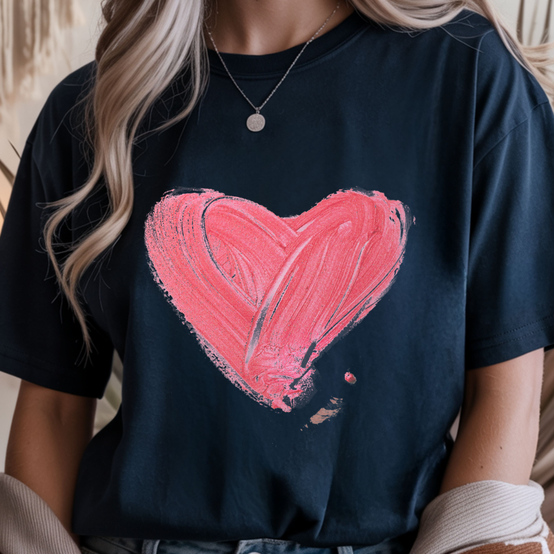Painted Heart - Valentines Day Unisex T-Shirt