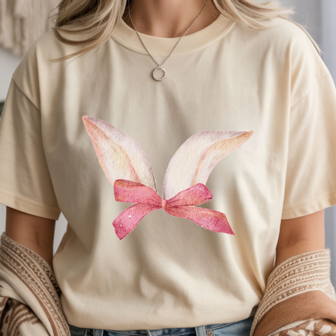 Bunny Ears Bow - Spring Unisex T-Shirt