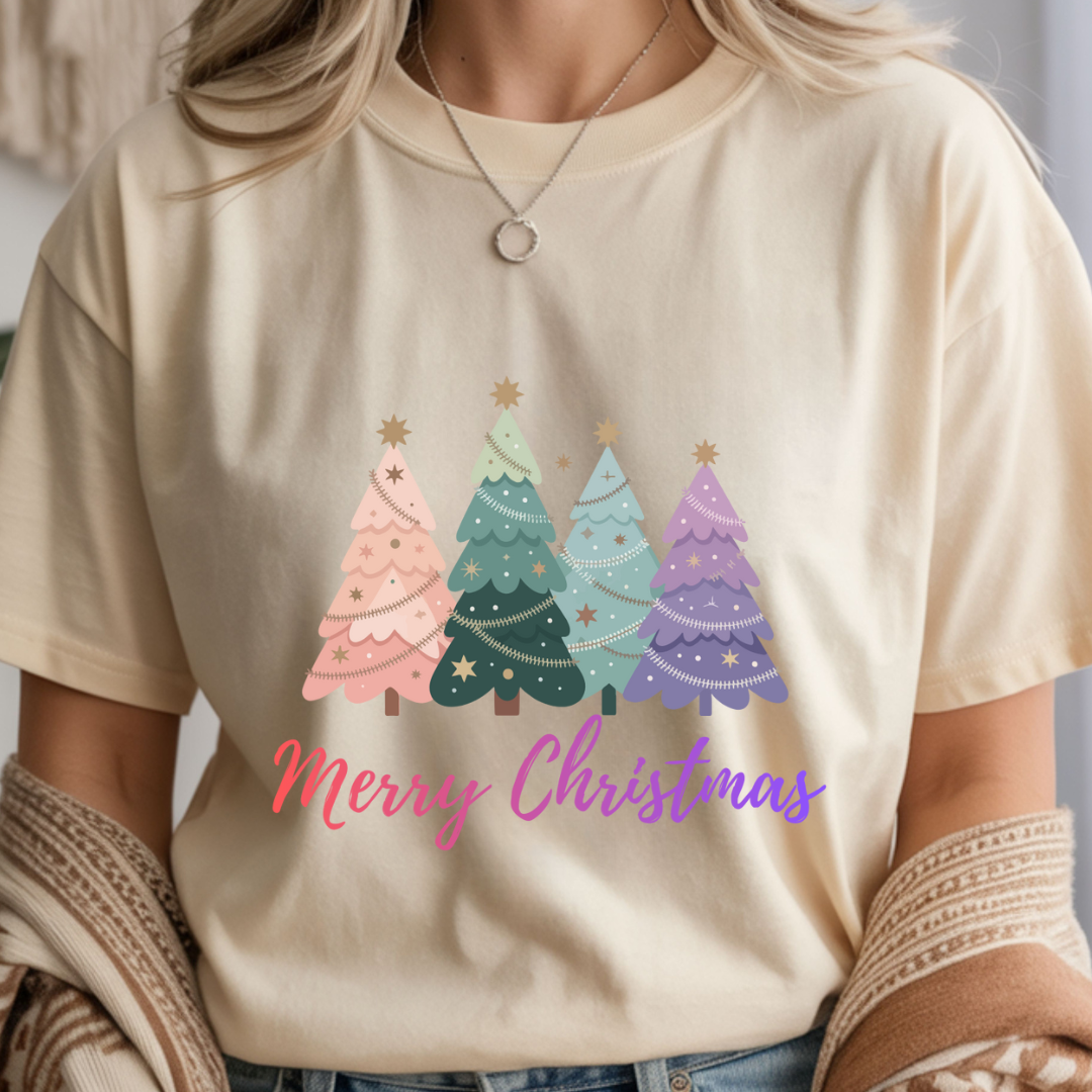 Merry Christmas Trees - Winter Unisex T-Shirt
