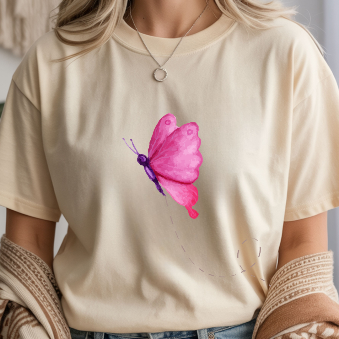 Pink Butterfly - Spring Unisex T-Shirt