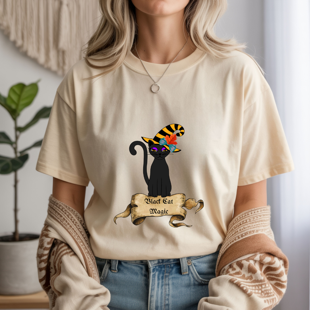 Black Cat Magic - Halloween Unisex T-Shirt