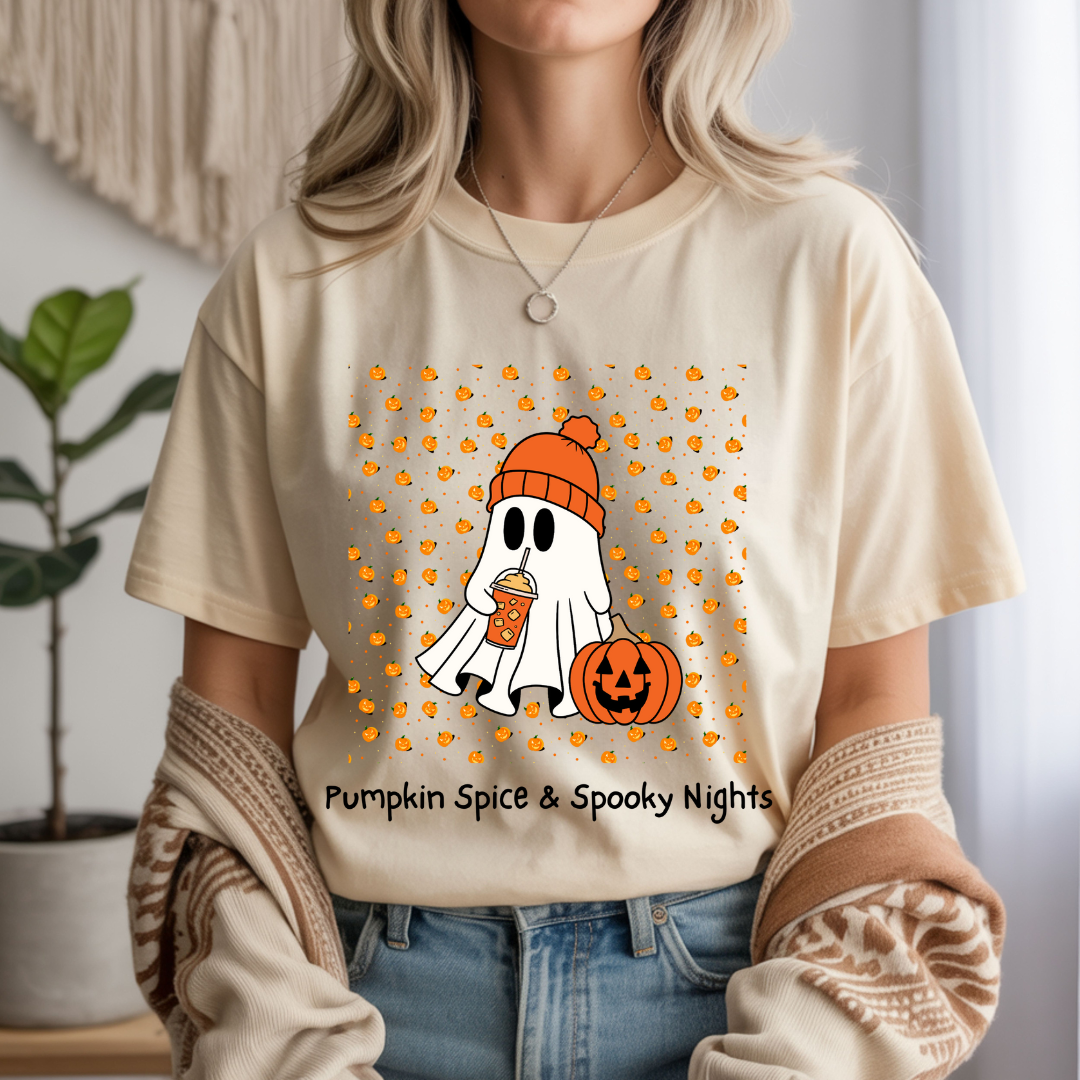 Pumpkin Spice and Spooky Nights Unisex T-Shirt