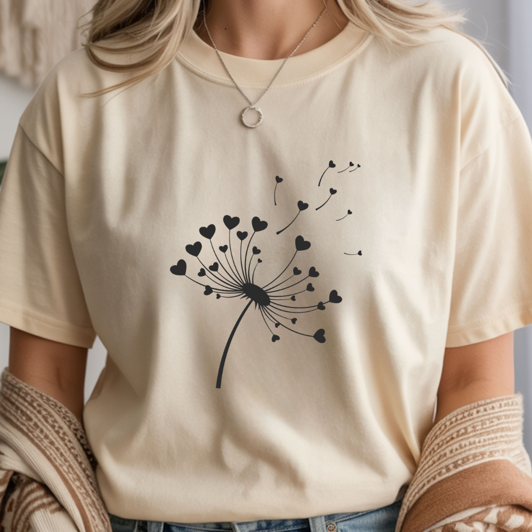 Heart Dandelion - Spring Unisex T-Shirt