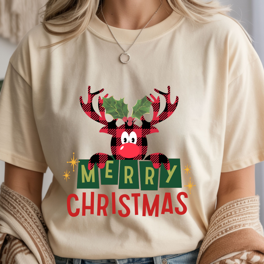 Merry Christmas Reindeer - Winter Unisex T-Shirt