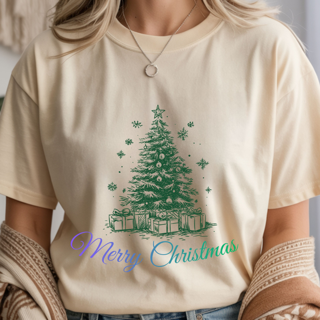 Merry Christmas Tree - Winter Unisex T-Shirt