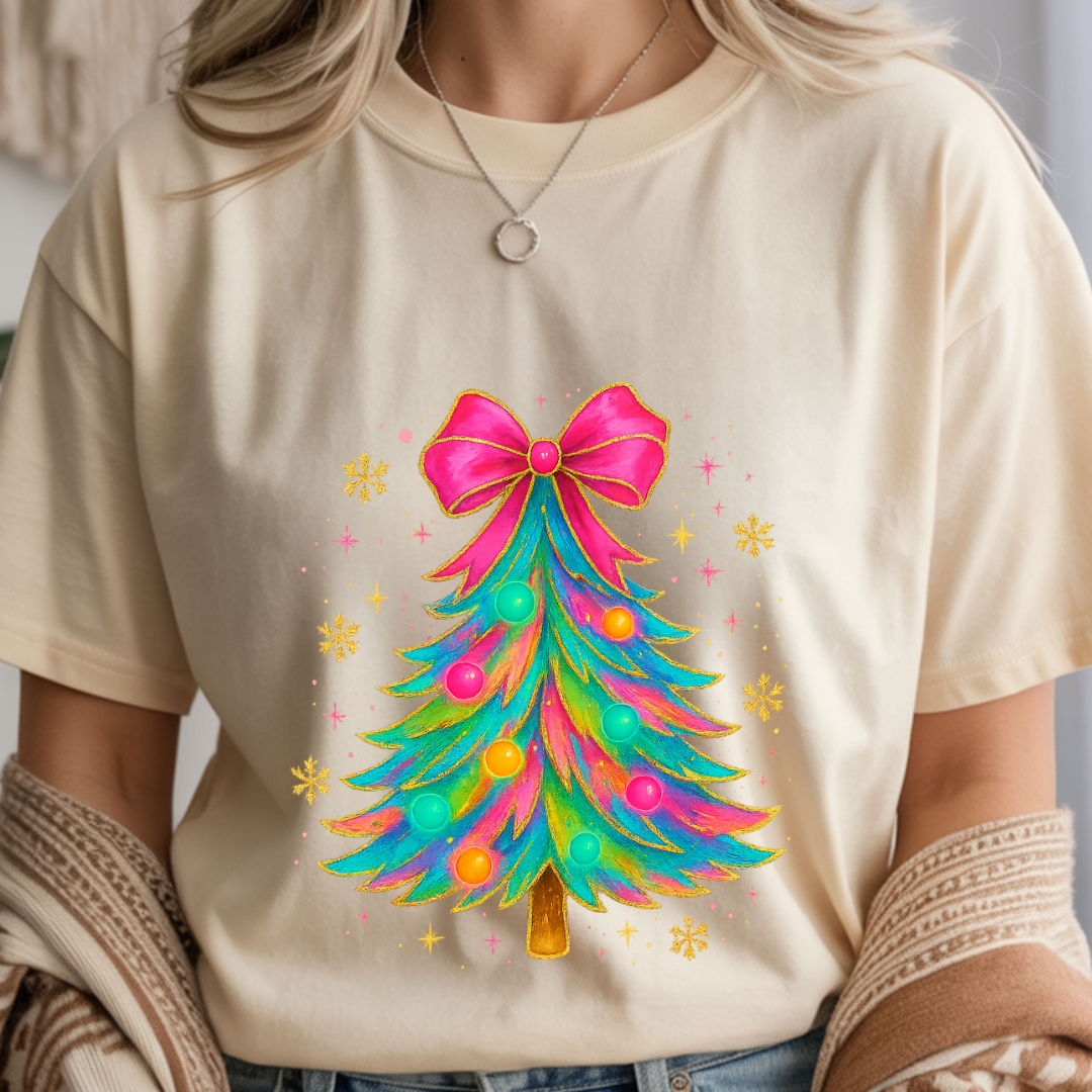 Christmas Bow Tree - Winter Unisex T-Shirt