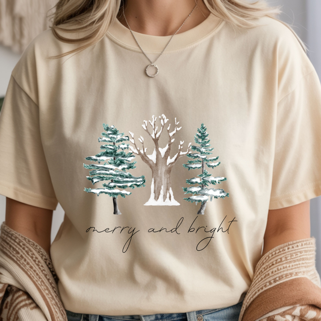 Merry and Bright - Christmas Unisex T-Shirt