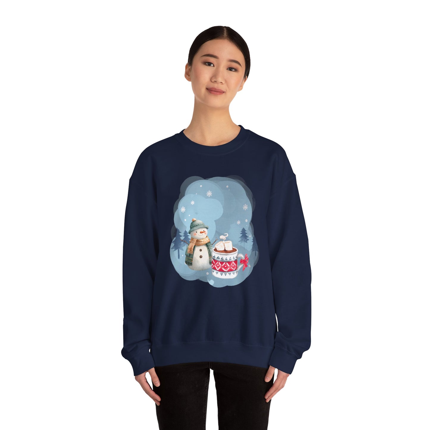 Snowman and Winter Coffee - Unisex Crewneck
