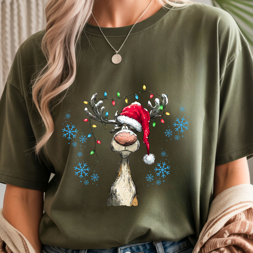 Vintage Reindeer - Christmas Unisex T-Shirt