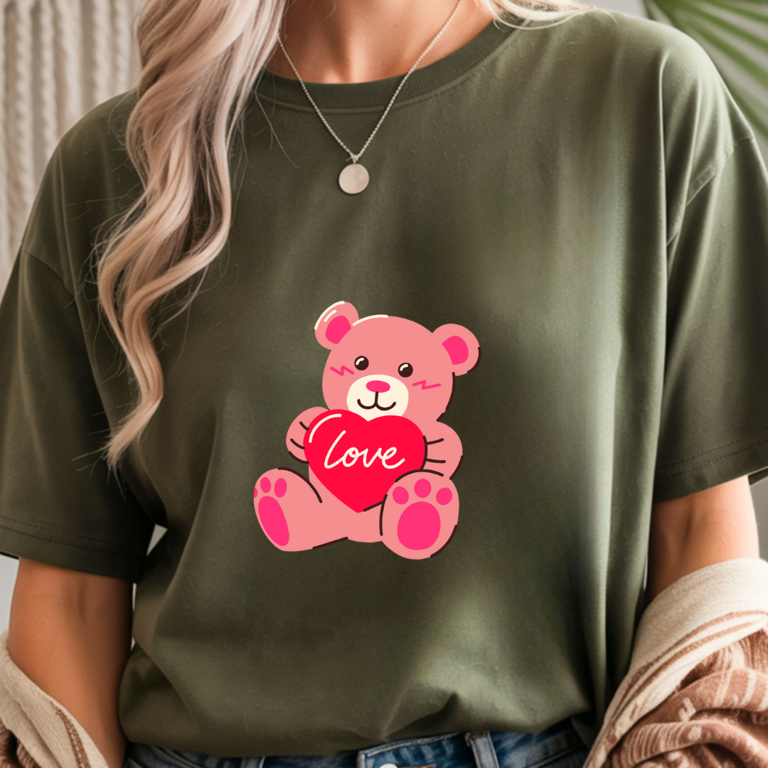 Lovely Bear - Valentines Day Unisex T-Shirt