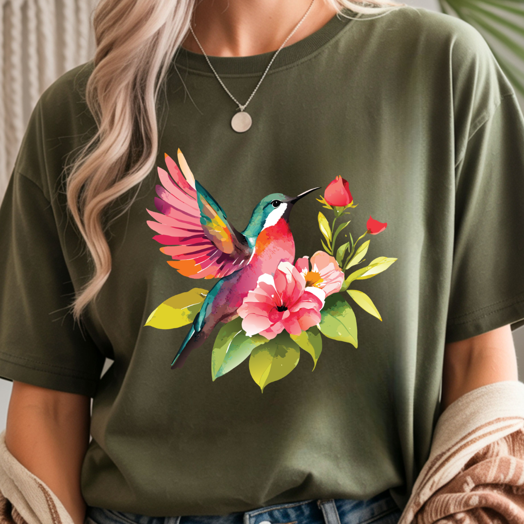 Hummingbird Garden - Spring Unisex T-Shirt