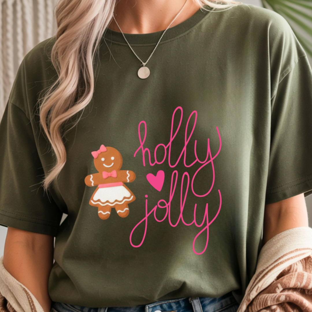 Holly Jolly Christmas Cookie - Winter Unisex T-Shirt