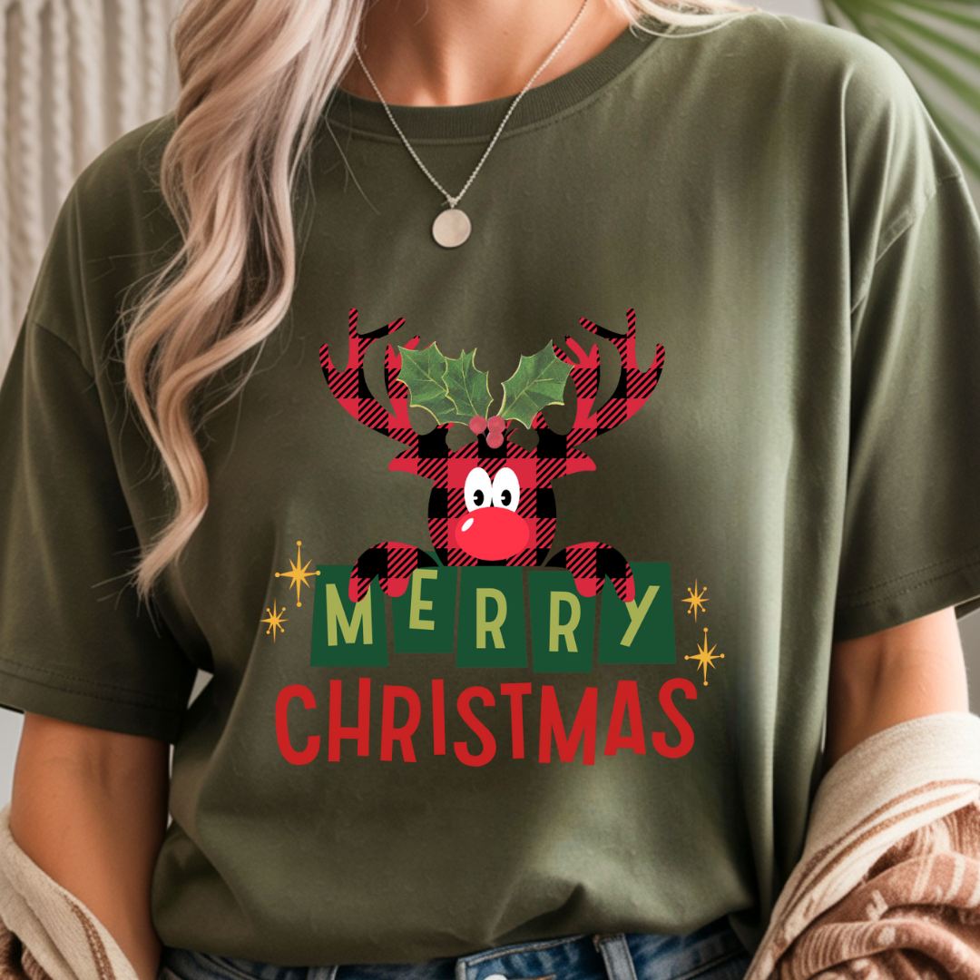 Merry Christmas Reindeer - Winter Unisex T-Shirt