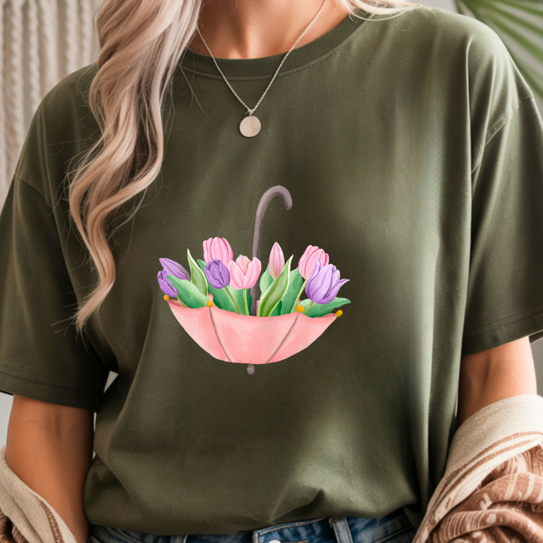 Tulip Umbrella - Spring Unisex T-Shirt