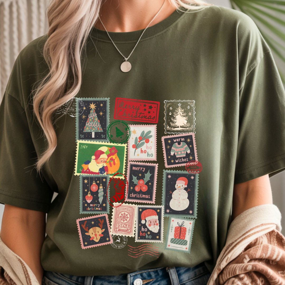 Christmas Stamps - Christmas Unisex T-Shirt