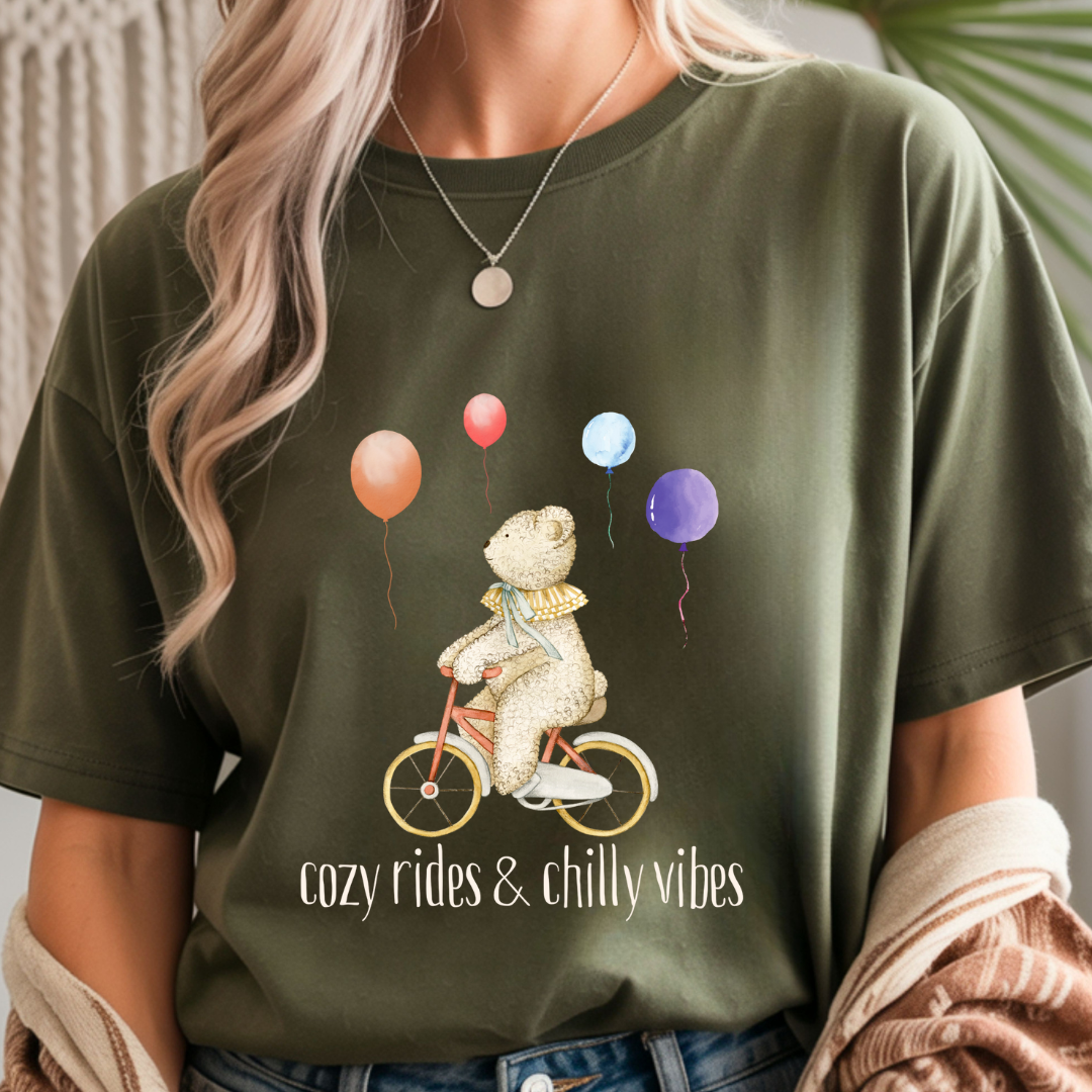 Cozy Vibes & Chilly Rides Unisex T-Shirt