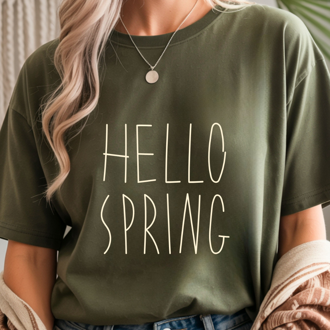 Hello Spring Script - Spring Unisex T-Shirt