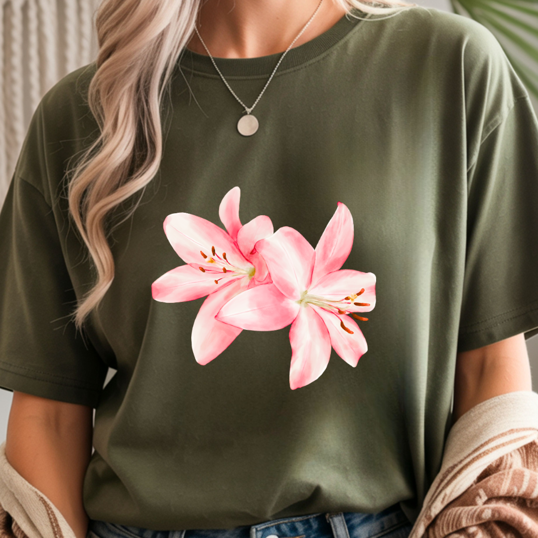 Pink Lily Bloom - Spring Unisex T-Shirt