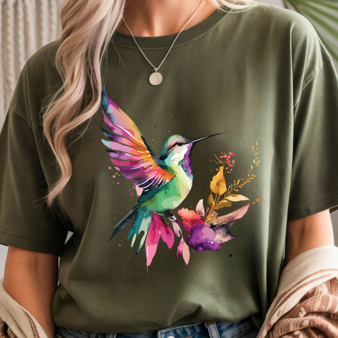 Watercolor Hummingbird - Spring Unisex T-Shirt