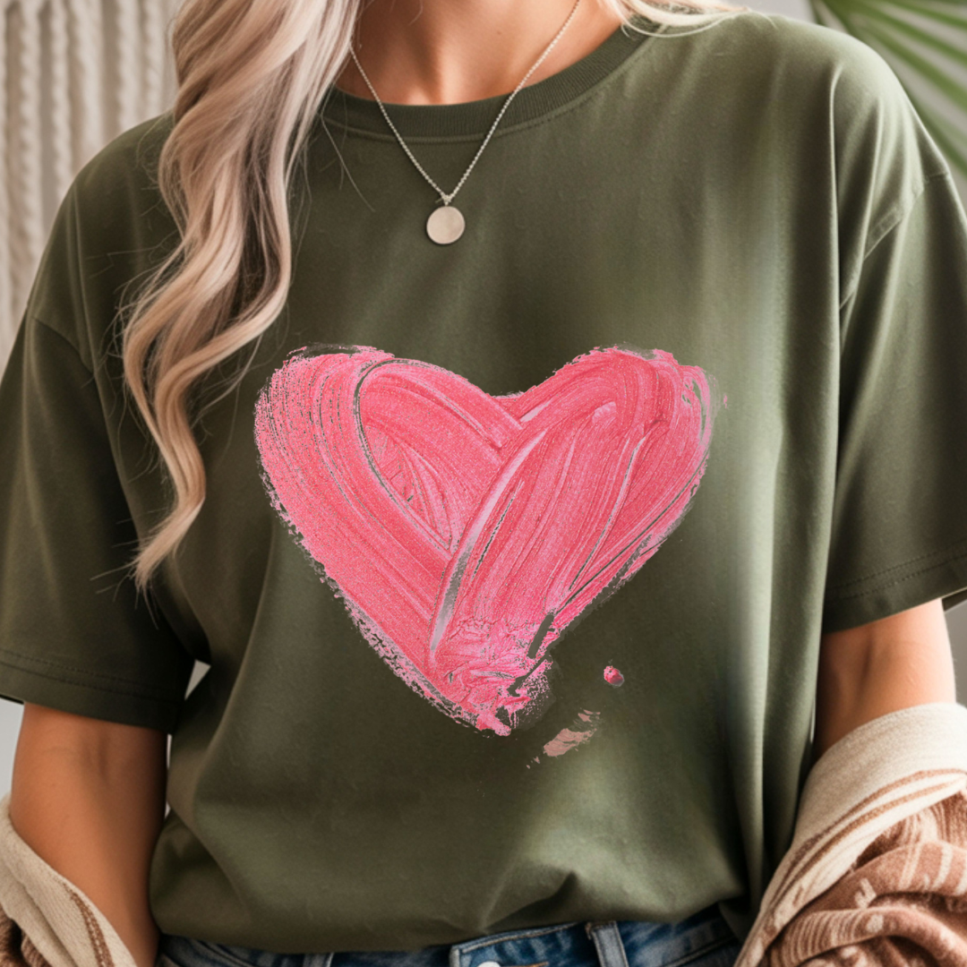 Painted Heart - Valentines Day Unisex T-Shirt