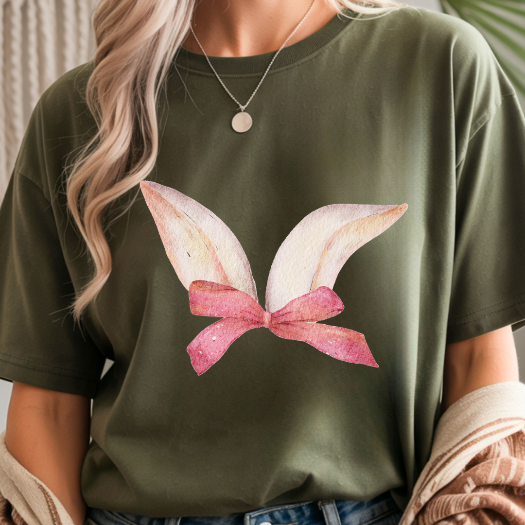 Bunny Ears Bow - Spring Unisex T-Shirt