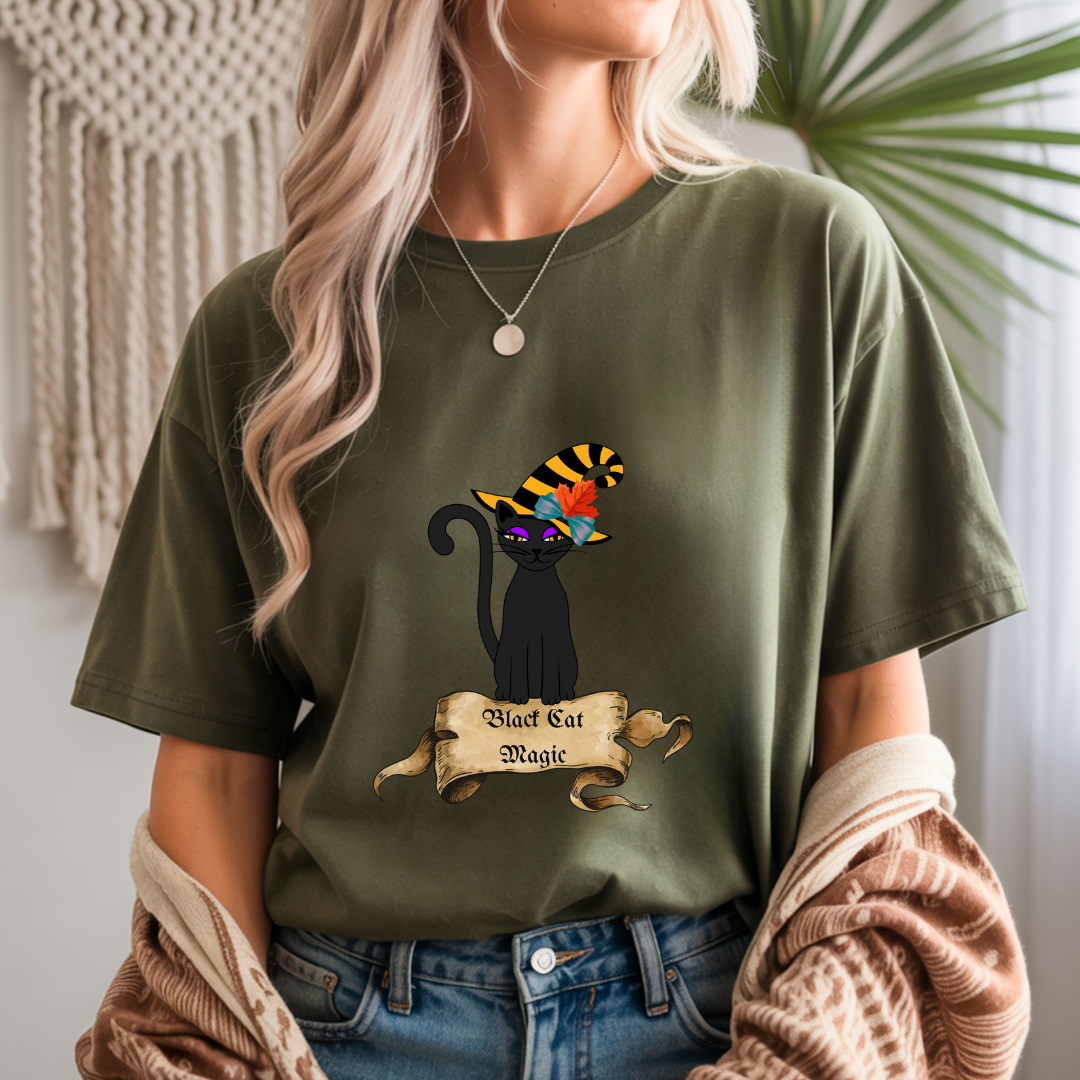 Black Cat Magic - Halloween Unisex T-Shirt