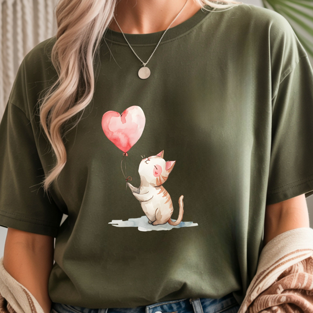 Valentine Cat - Valentines Day Unisex T-Shirt