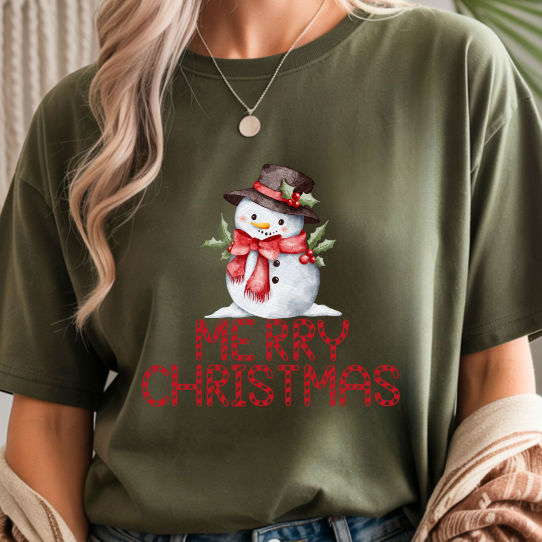 Merry Christmas Snowman - Christmas Unisex T-Shirt