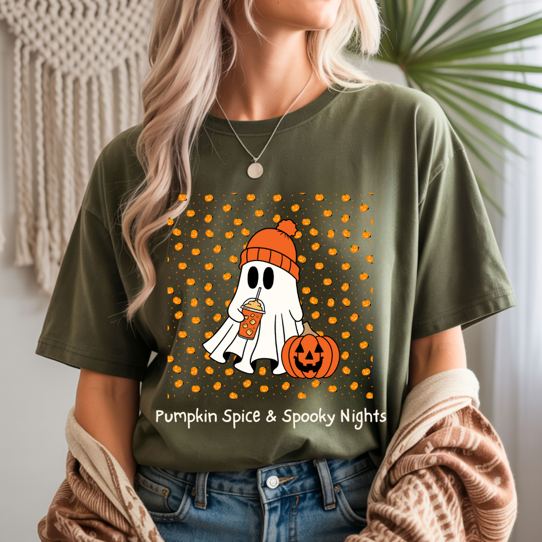 Pumpkin Spice and Spooky Nights Unisex T-Shirt