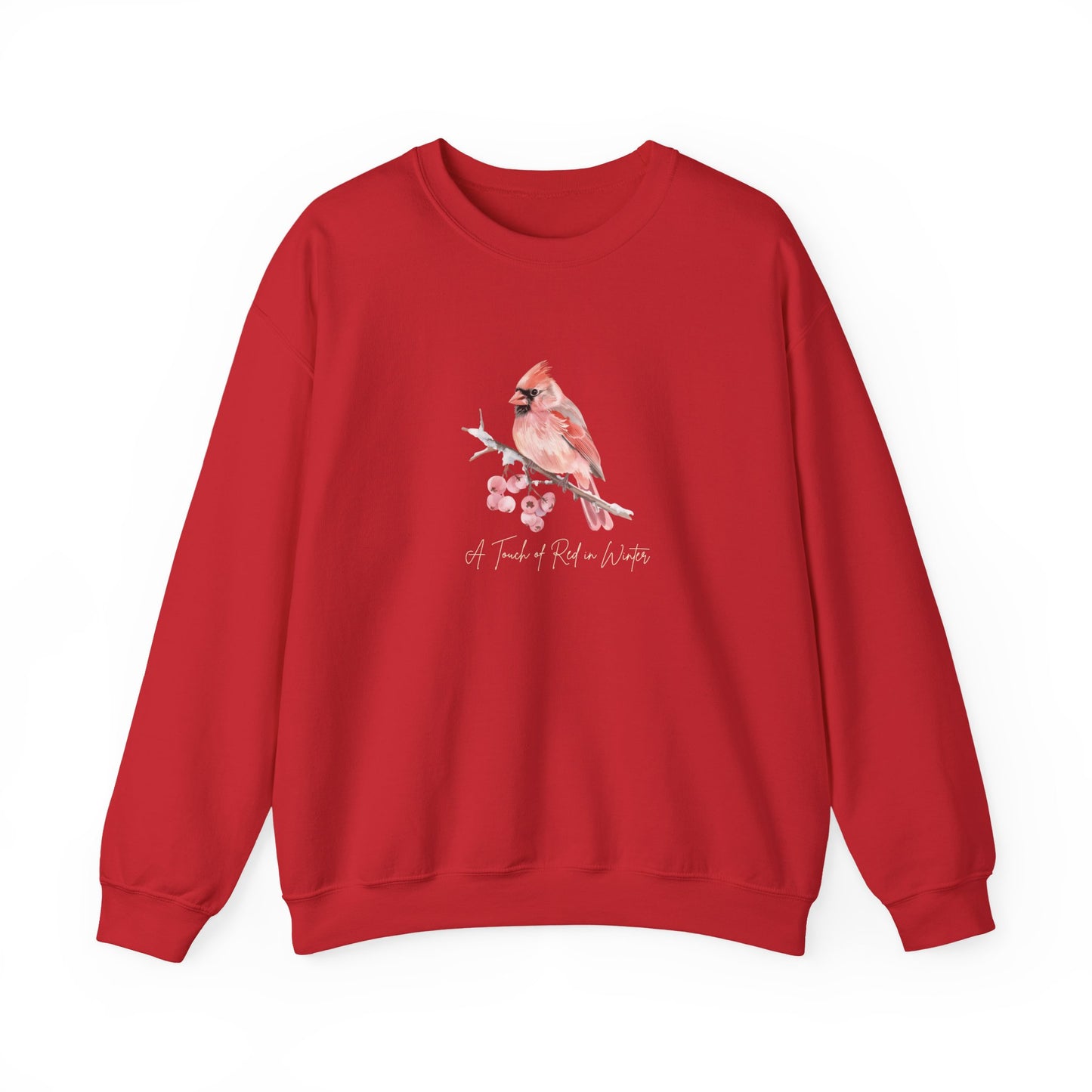 A Touch of Red in Winter - Winter Unisex Crewneck™