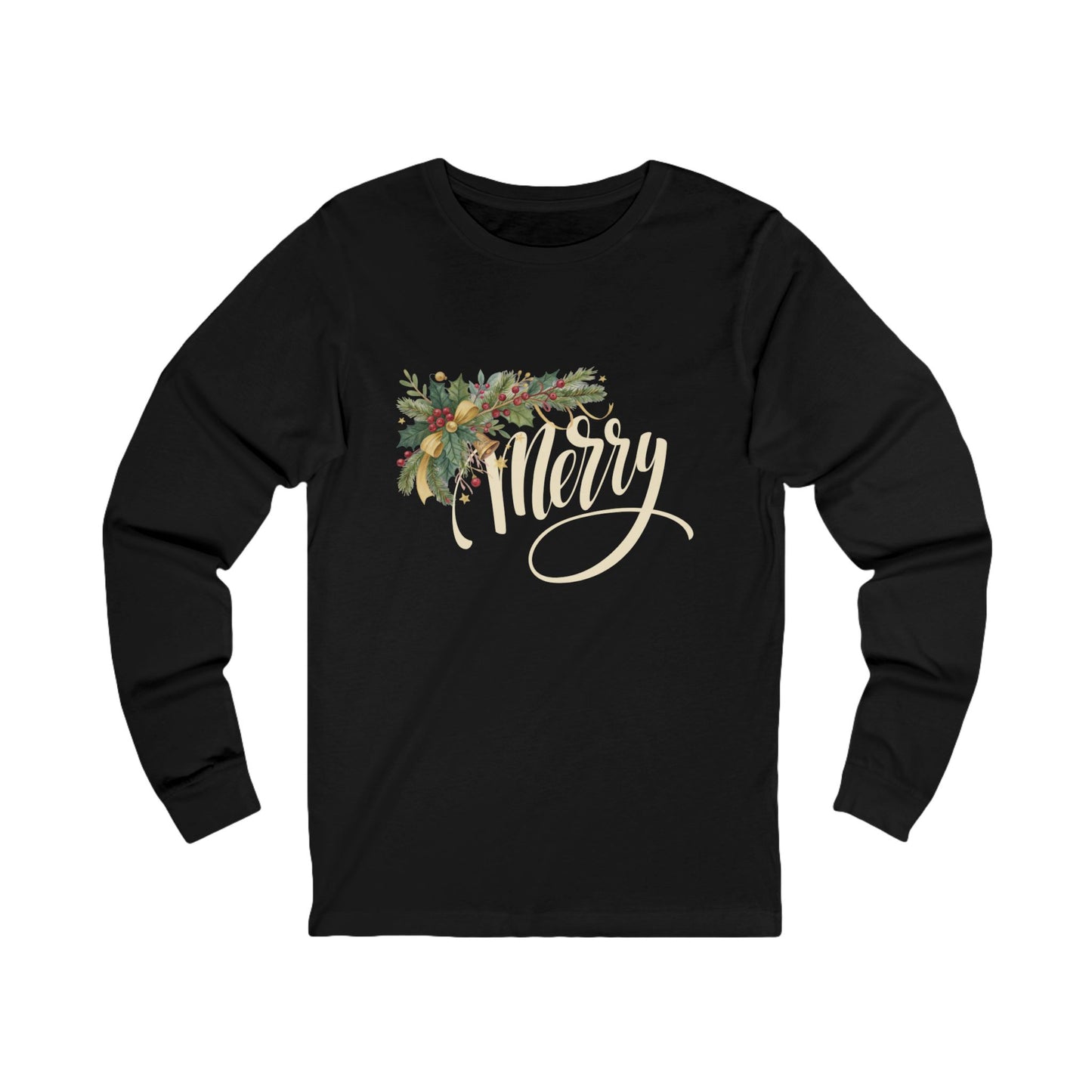 Merry - Christmas Unisex Jersey Long Sleeve Tee