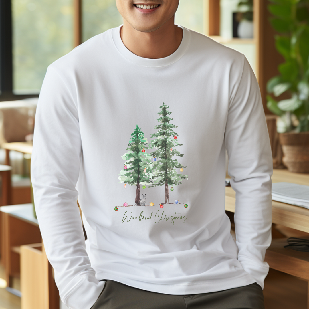 Woodland Christmas - Winter Unisex Jersey Long Sleeve Tee