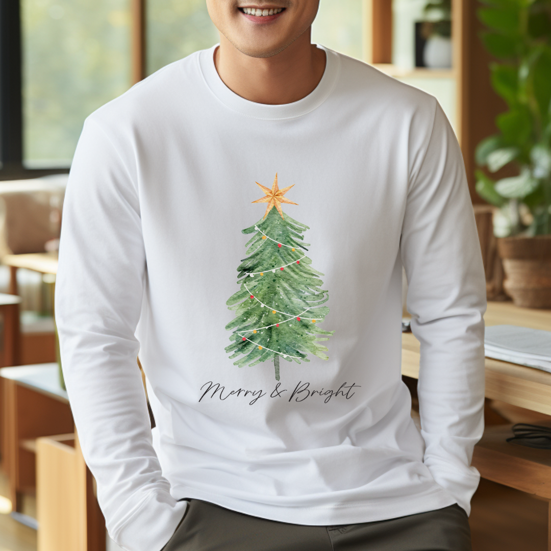 Merry & Bright Christmas - Winter Unisex Jersey Long Sleeve Tee