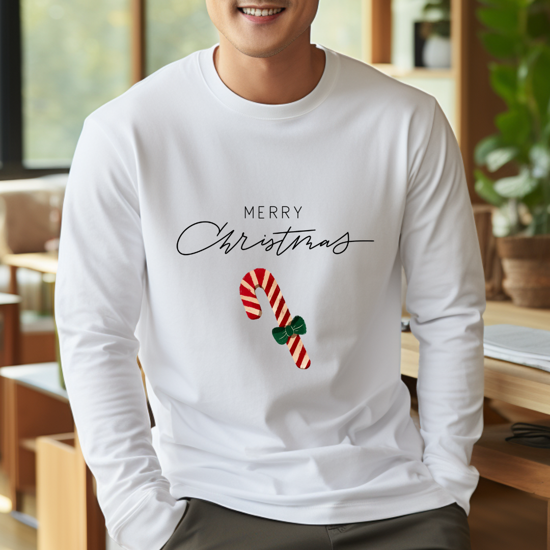 Candy Cane - Christmas Unisex Jersey Long Sleeve Tee