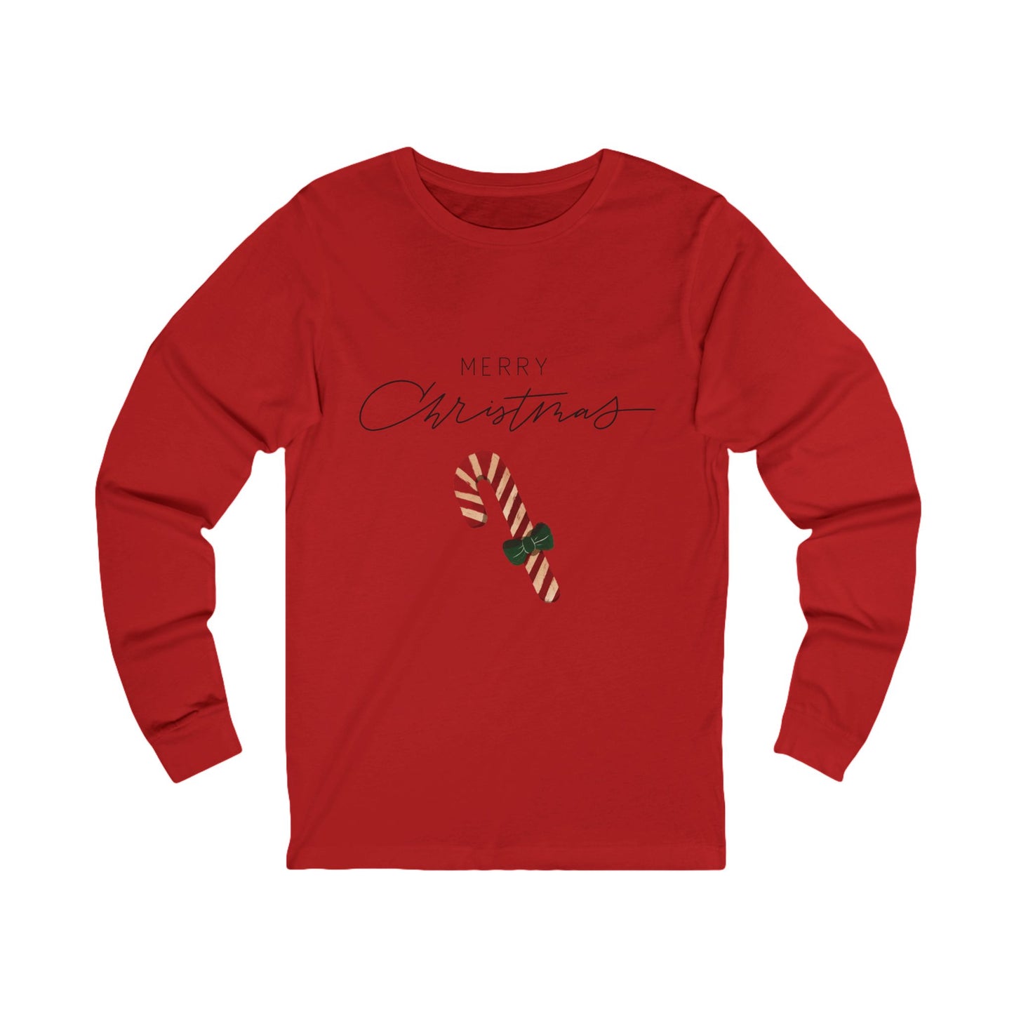 Candy Cane - Christmas Unisex Jersey Long Sleeve Tee