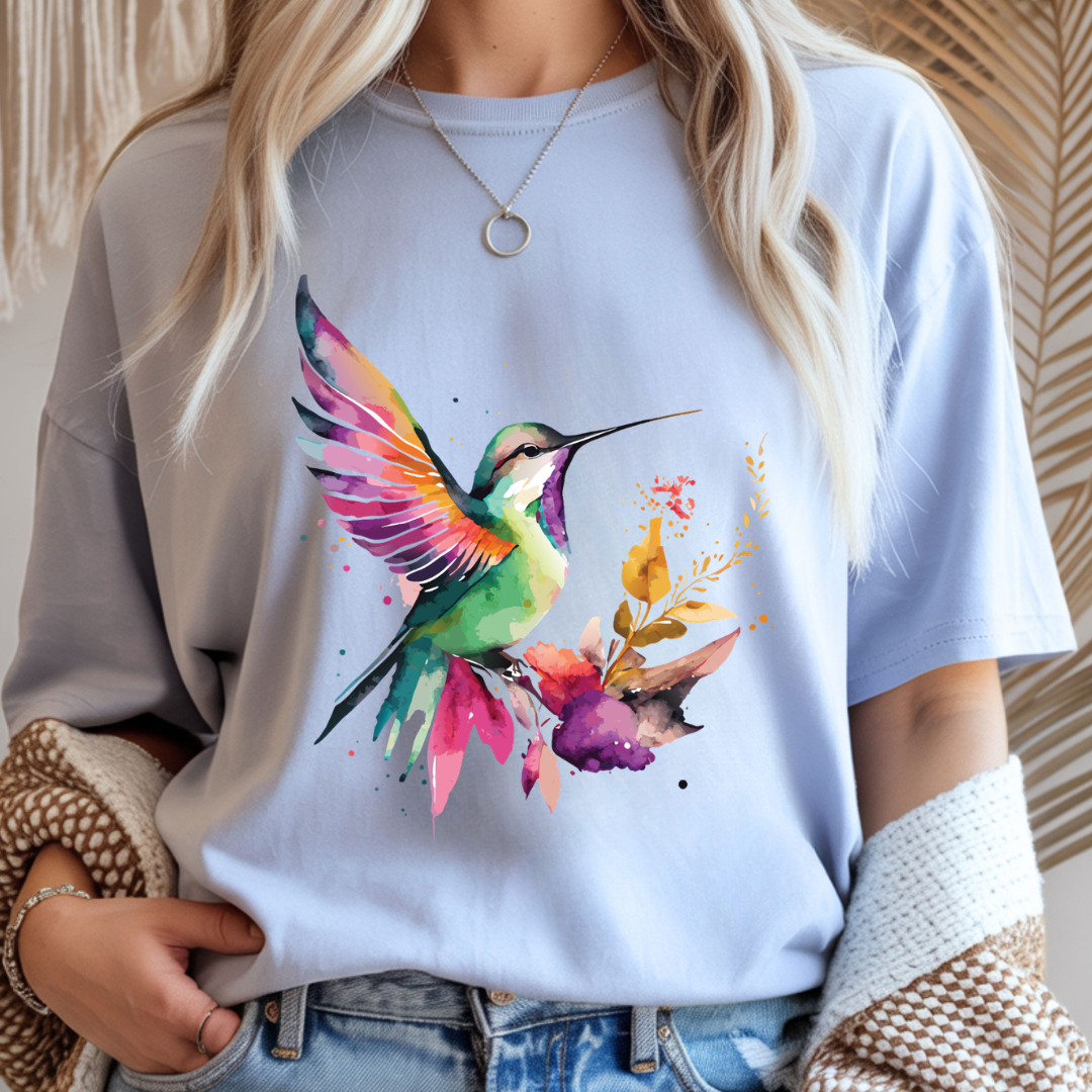 Watercolor Hummingbird - Spring Unisex T-Shirt