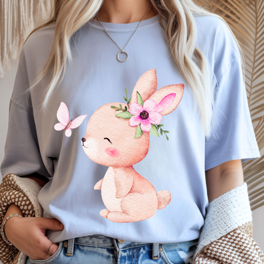 Floral Bunny - Spring Unisex T-Shirt