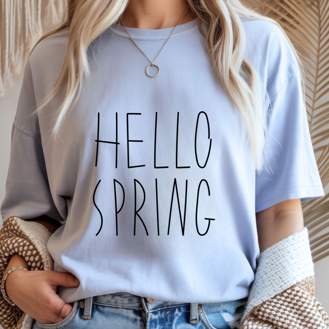Hello Spring Script - Spring Unisex T-Shirt