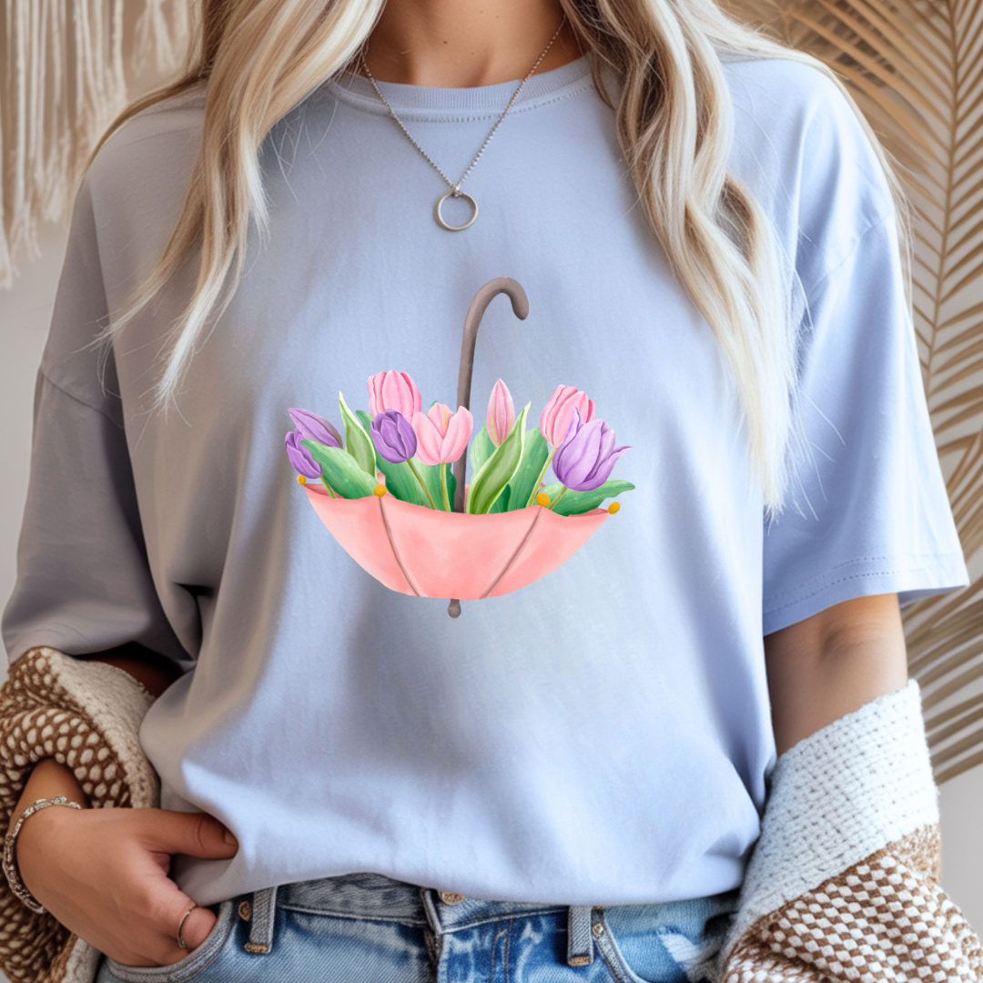 Tulip Umbrella - Spring Unisex T-Shirt