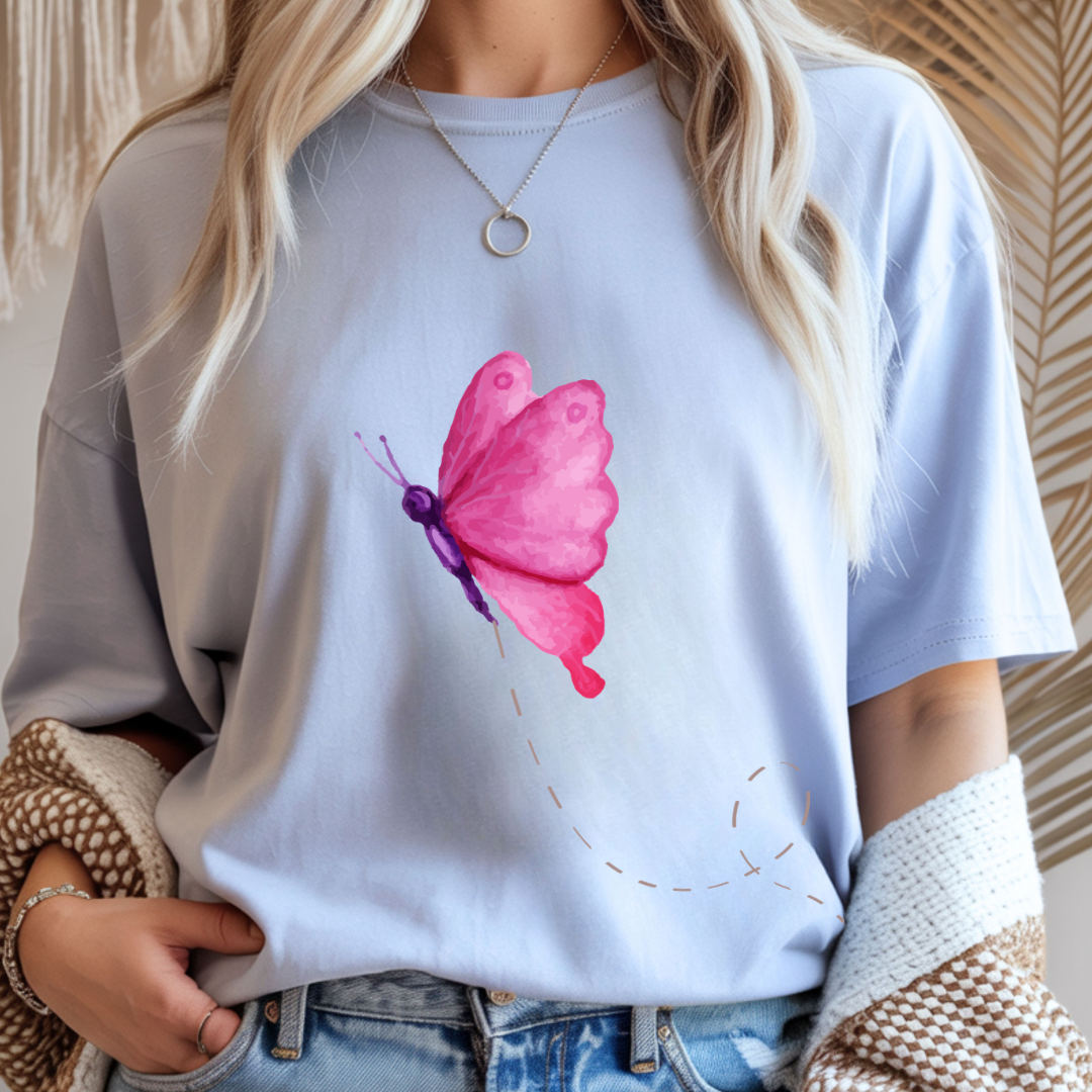 Pink Butterfly - Spring Unisex T-Shirt
