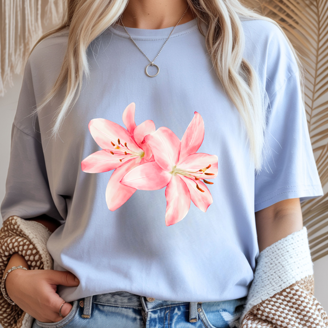Pink Lily Bloom - Spring Unisex T-Shirt