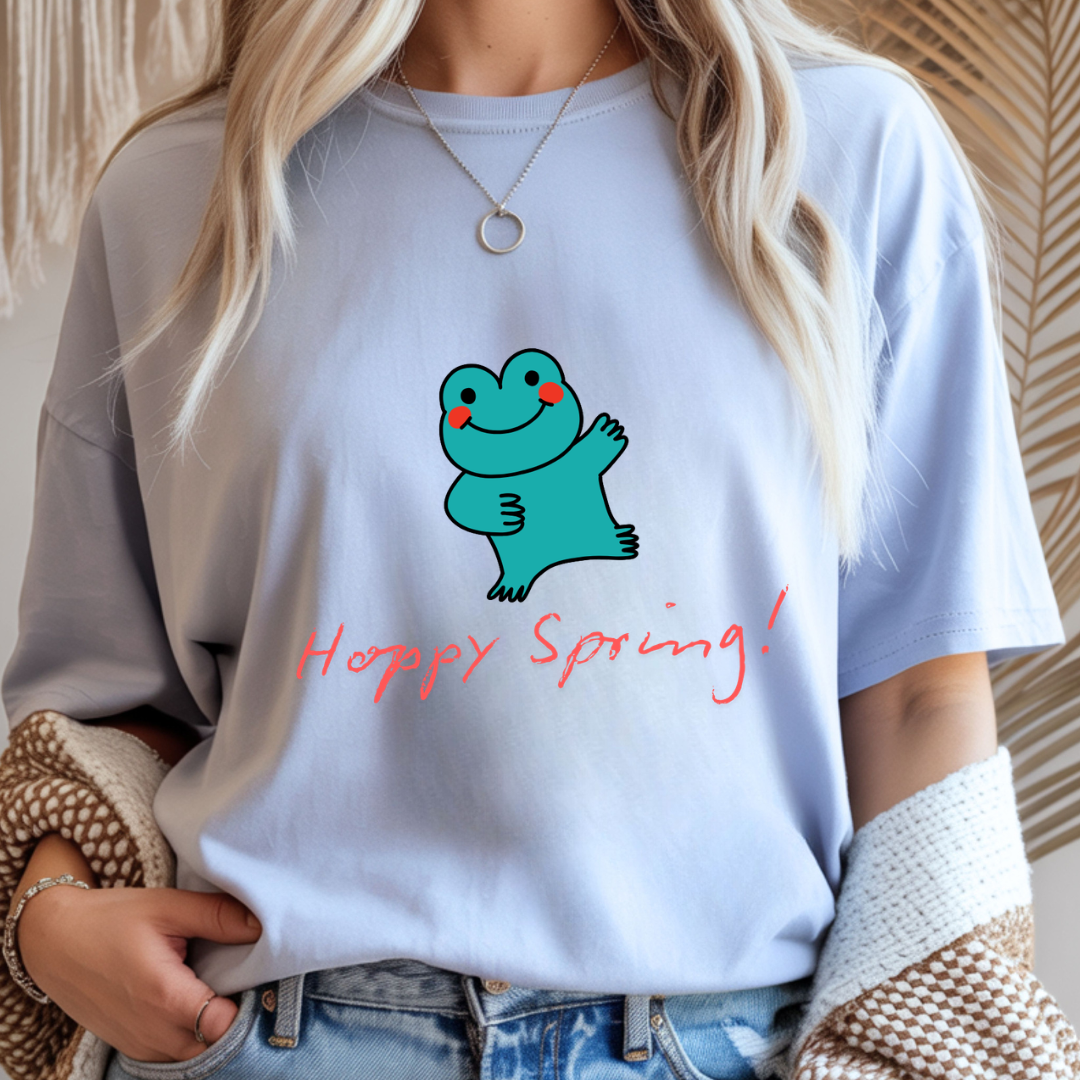 Hoppy Spring Frog - Spring Unisex T-Shirt