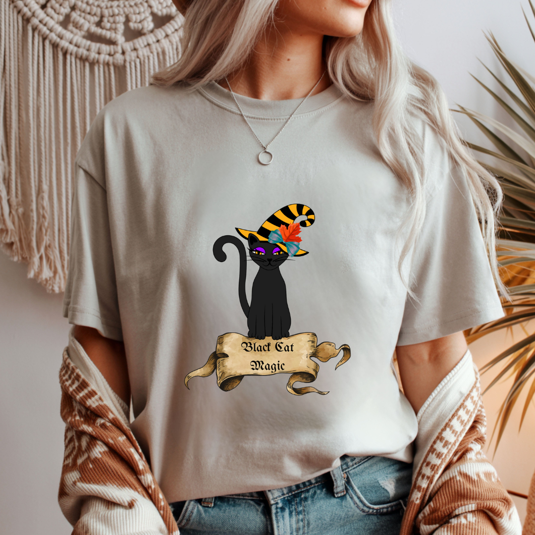 Black Cat Magic - Halloween Unisex T-Shirt