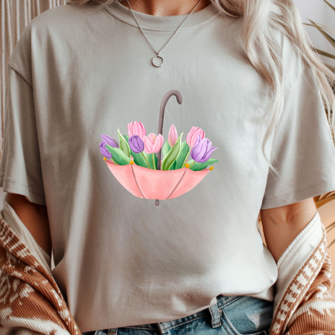 Tulip Umbrella - Spring Unisex T-Shirt