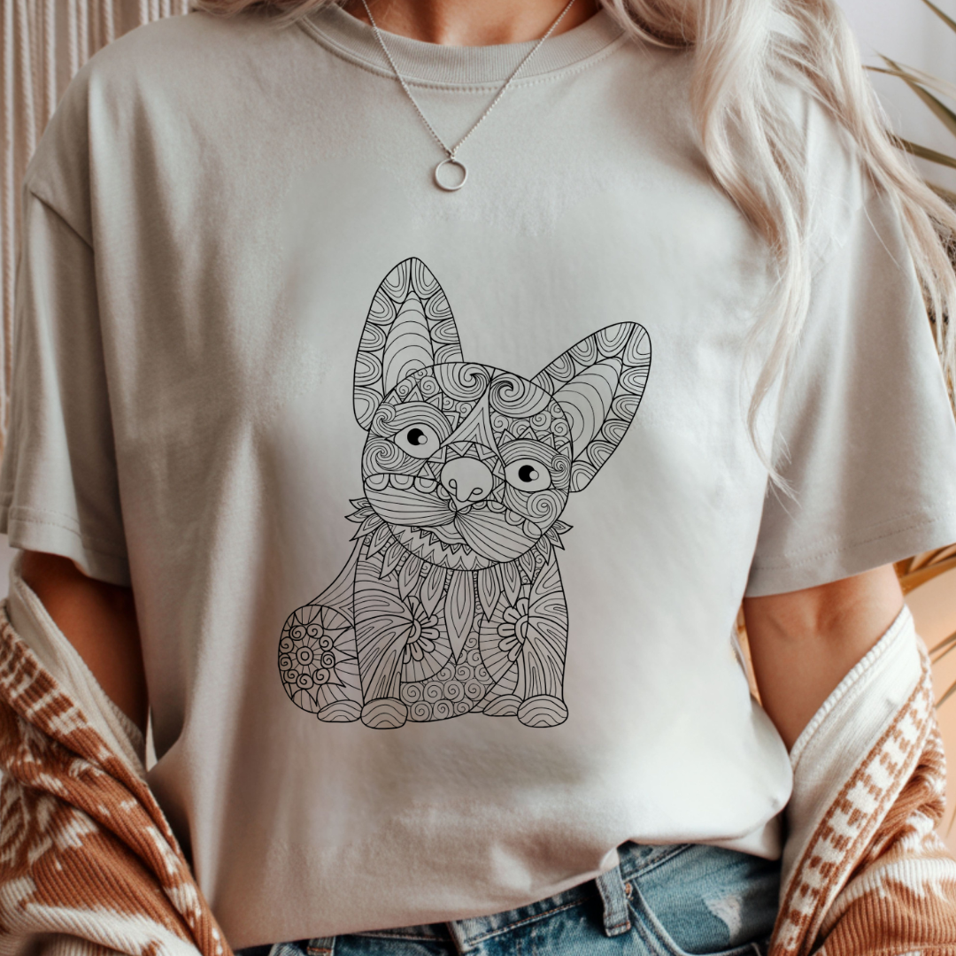 Mandala Frenchie - Spring Unisex T-Shirt