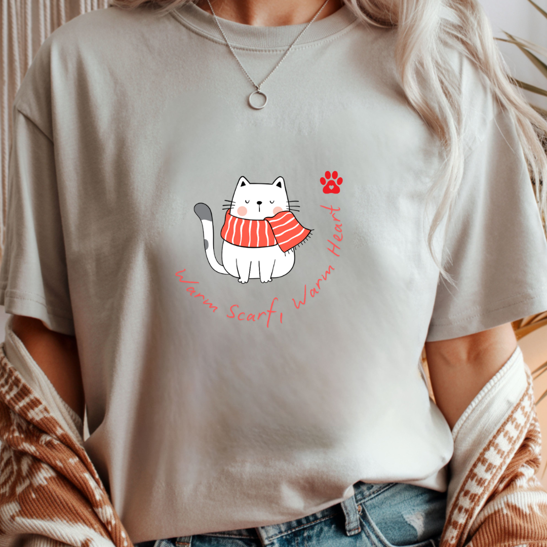 Warm Scarf, Warm Heart - Winter Unisex T-Shirt