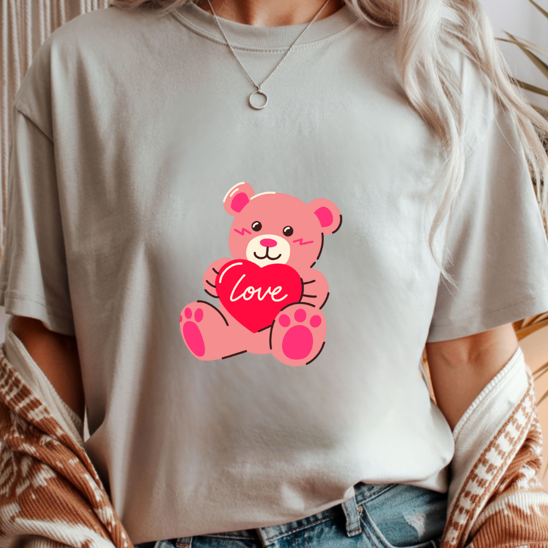 Lovely Bear - Valentines Day Unisex T-Shirt
